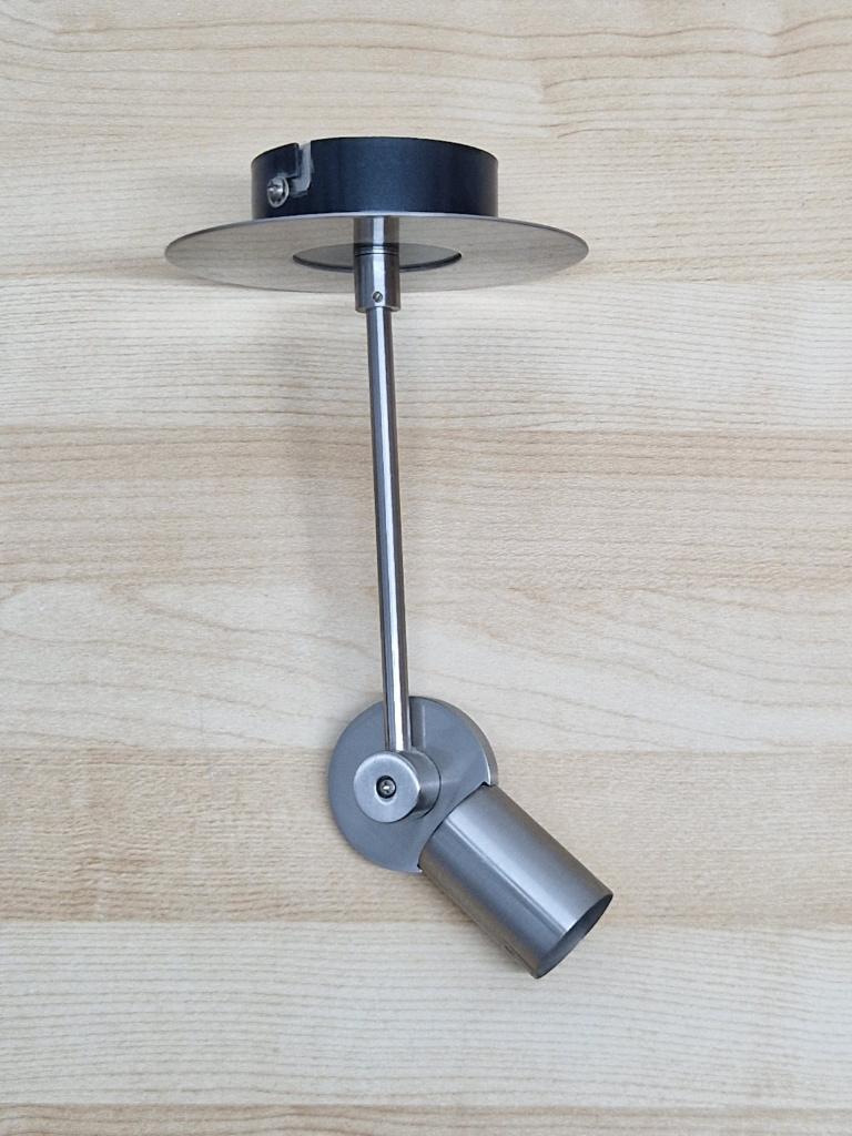 Spot de plafond réglable Lucide en acier inoxydable (LED), Enlèvement ou Envoi, Spot encastrable ou Spot mural, Comme neuf, Métal ou Aluminium