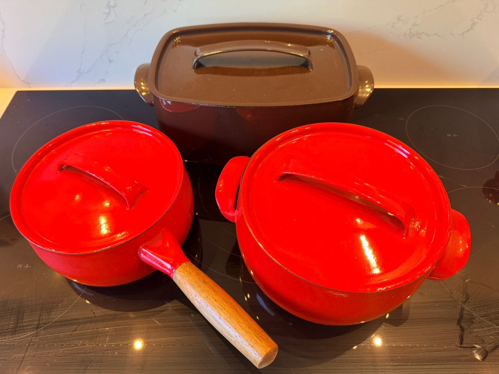 Set de cuisine vintage 3 pièces Seppo Mallat pour Aubecq, Enlèvement, Comme neuf, Ensemble de casseroles