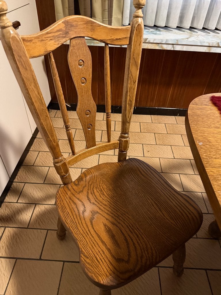 Keukentafel met 6 stoelen, Ophalen, Gebruikt, 50 tot 100 cm, Vijf personen of meer