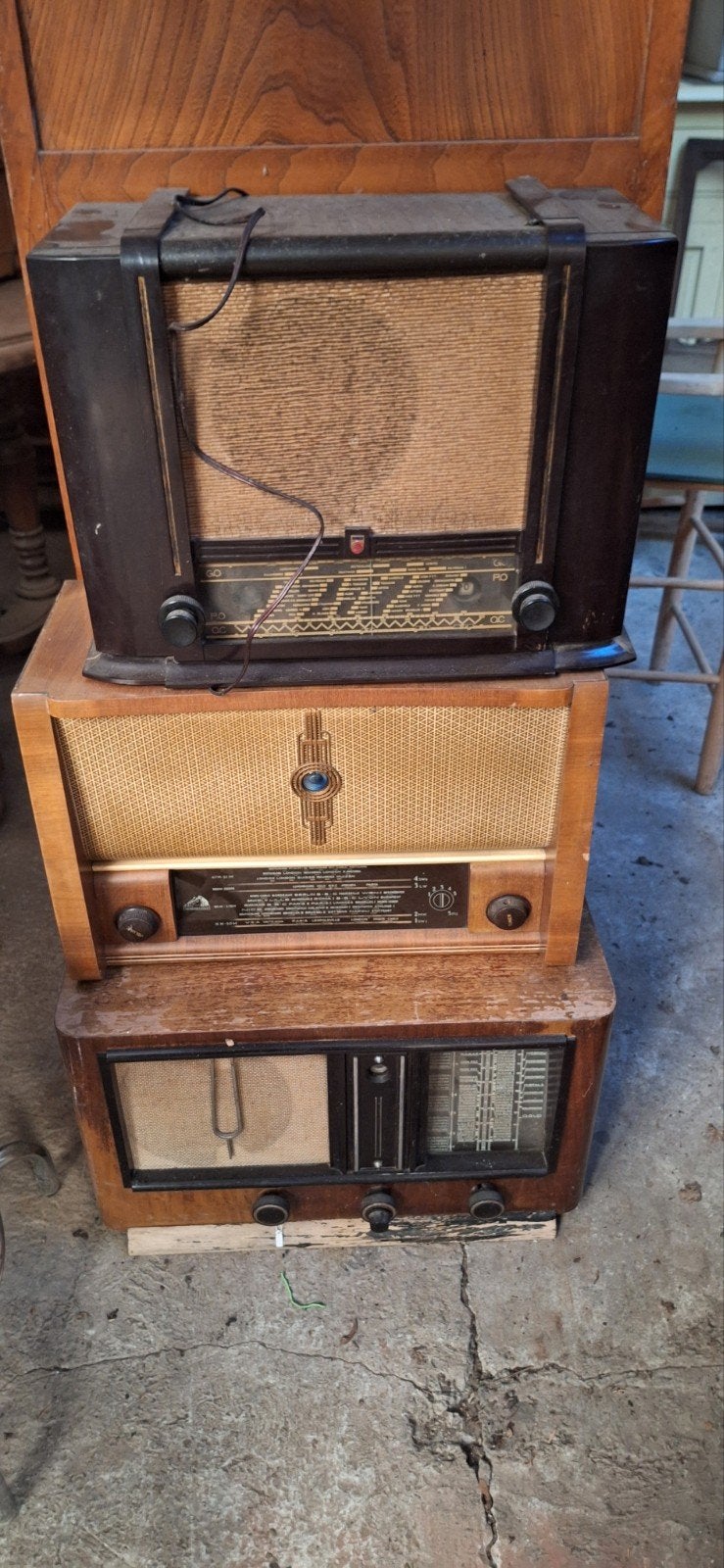 Set van 3 oude radio's, Antiek en Kunst, Ophalen