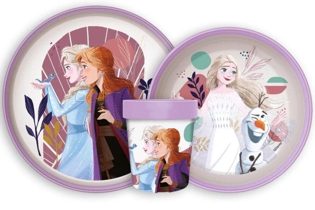 Disney Frozen Kinderservies - Magnetron - Anna, Elsa en Olaf, Kinderen en Baby's, Ophalen of Verzenden, Nieuw