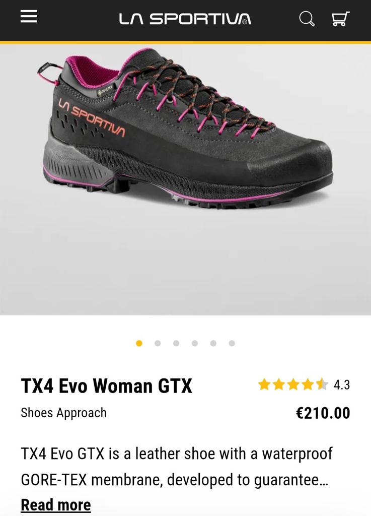 La Sportiva approach/wandelschoenen 38,5, Sport en Fitness, Bergsport en Wandelen, Ophalen, Zo goed als nieuw, Schoenen