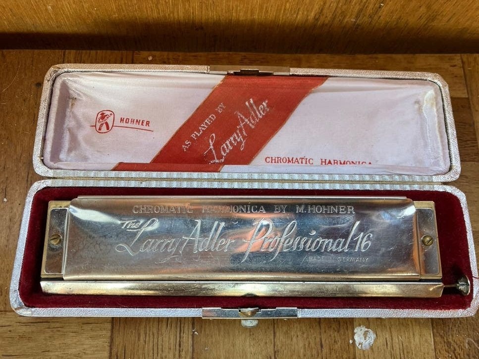 Larry Addler Professional, Ophalen of Verzenden, Zo goed als nieuw, Met koffer of doosje, C-mondharmonica