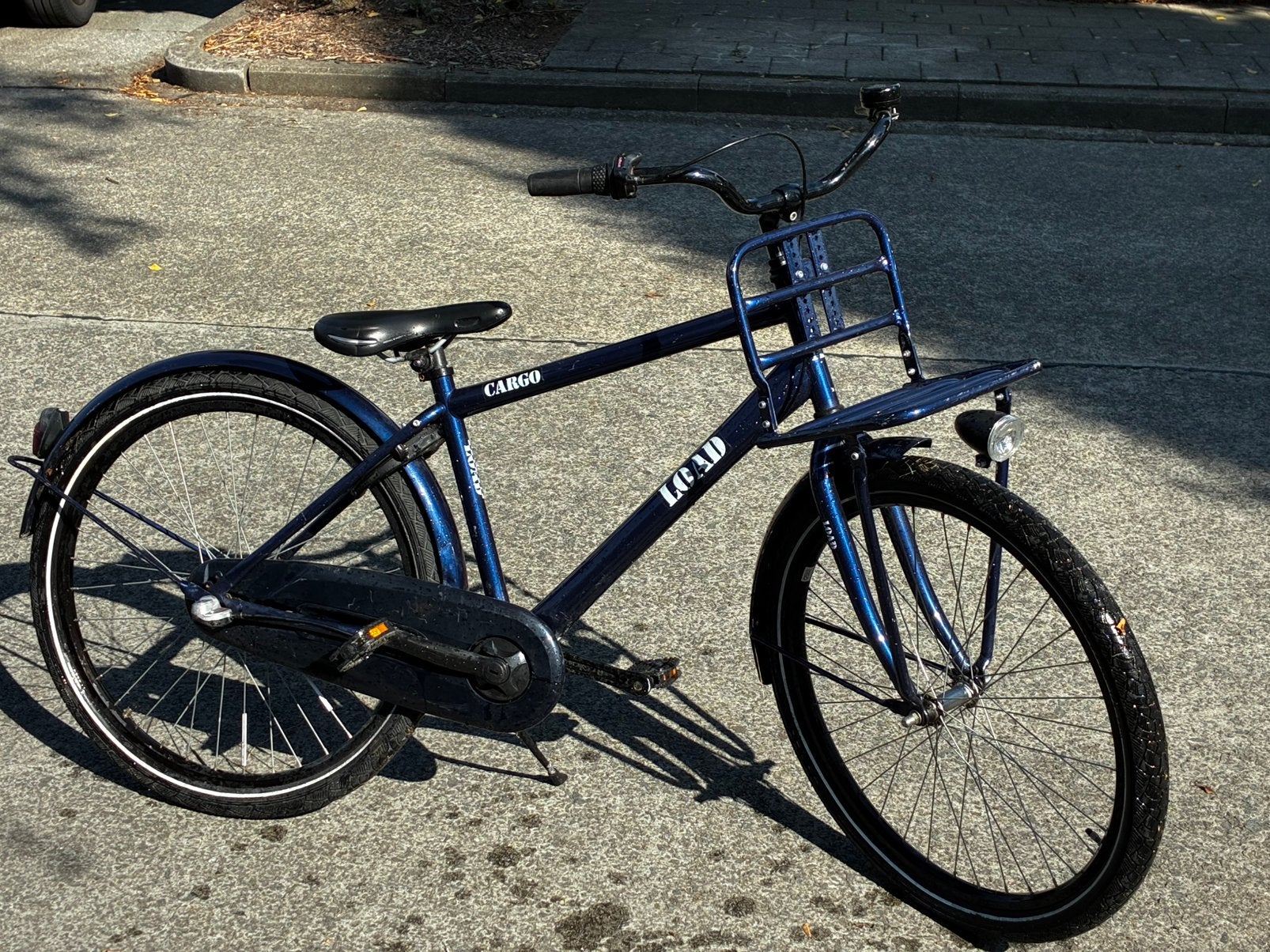 Kinderfiets  blauw met voorrekje 26’, Ophalen, Gebruikt, 26 inch, Minder dan 10 versnellingen