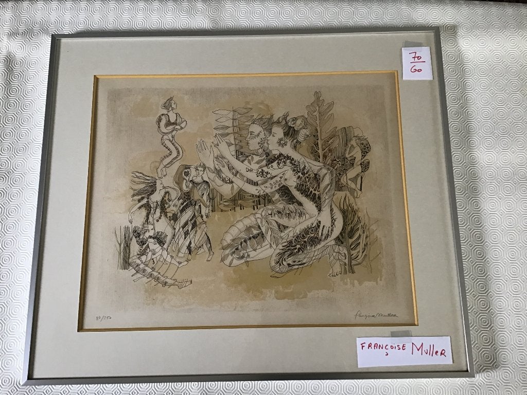 magnifique lithographie de Françoise MULLER, Enlèvement ou Envoi, Lithographie