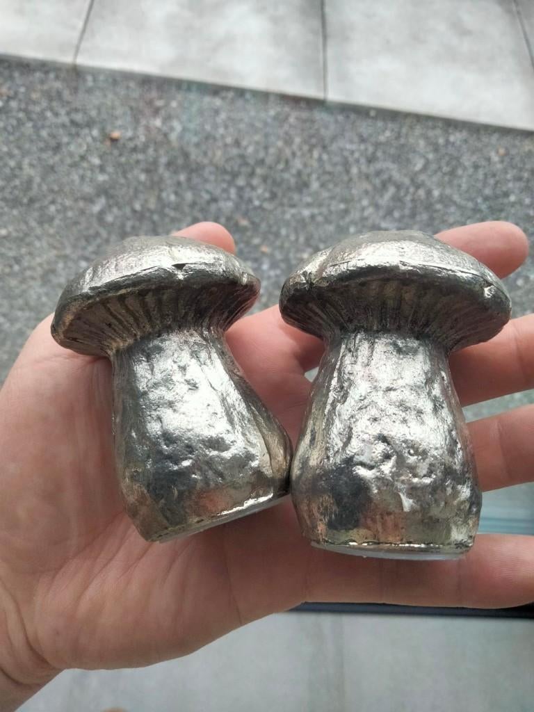 Vintage design metalen zout peper vat mushroom vorm, Ophalen of Verzenden, Huis en Inrichting