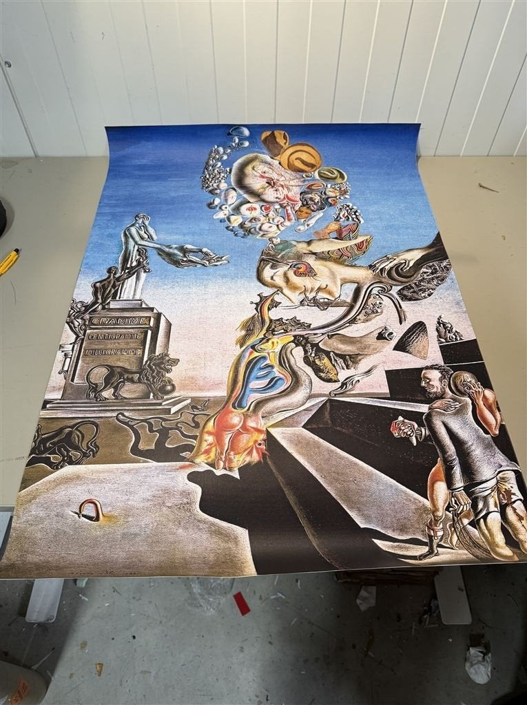 Poster- Salvador Dali - The Lugubrious Game - Canvas, Collections, Posters & Affiches, Enlèvement ou Envoi, Neuf
