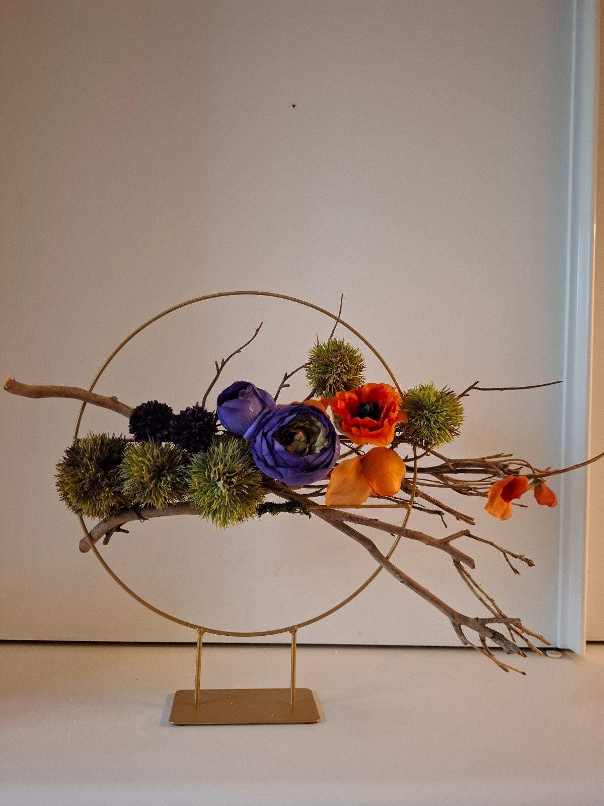 herfstbloemstuk met prachtige zijden bloemen, Binnen, Kunstbloem, Ophalen of Verzenden, Overige merken
