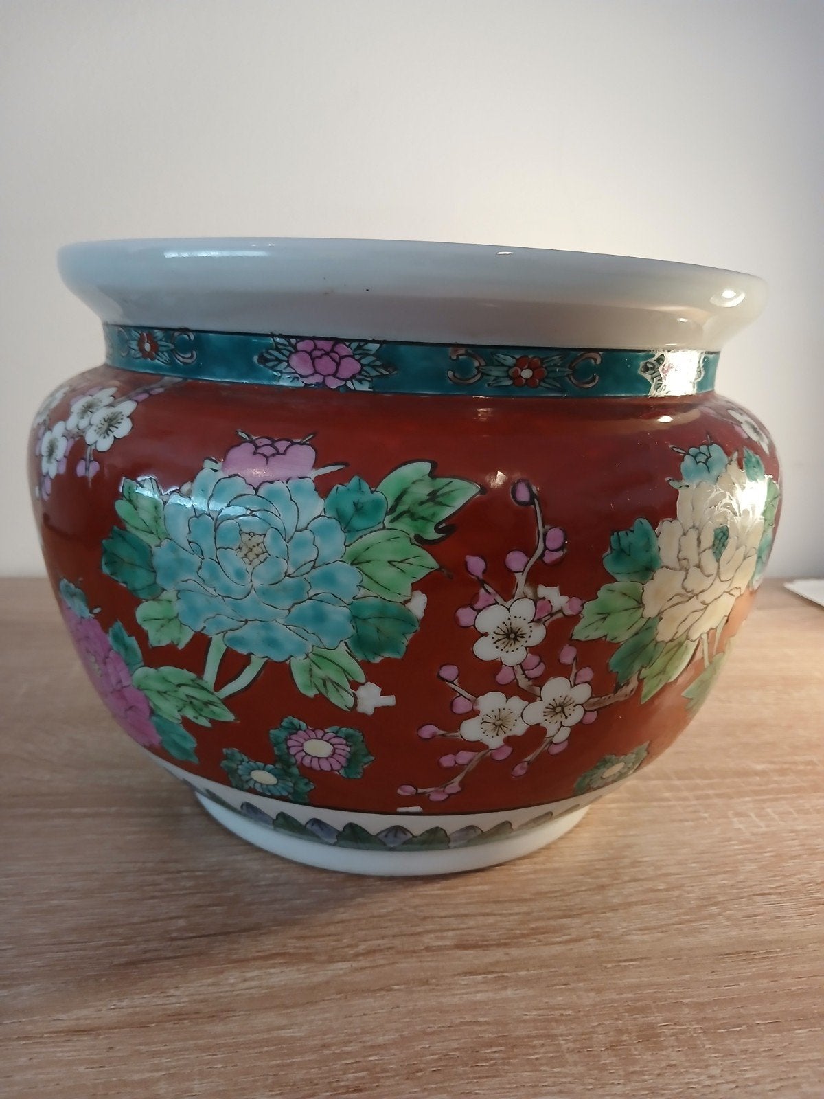 grand cache pot en porcelaine japonaise gold imari email, Antiquités & Art, Enlèvement ou Envoi