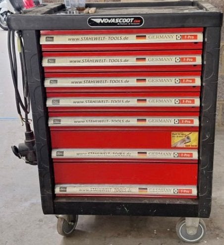 Gereedschapswagen met 7 laders te koop, Enlèvement, Remplie, Utilisé
