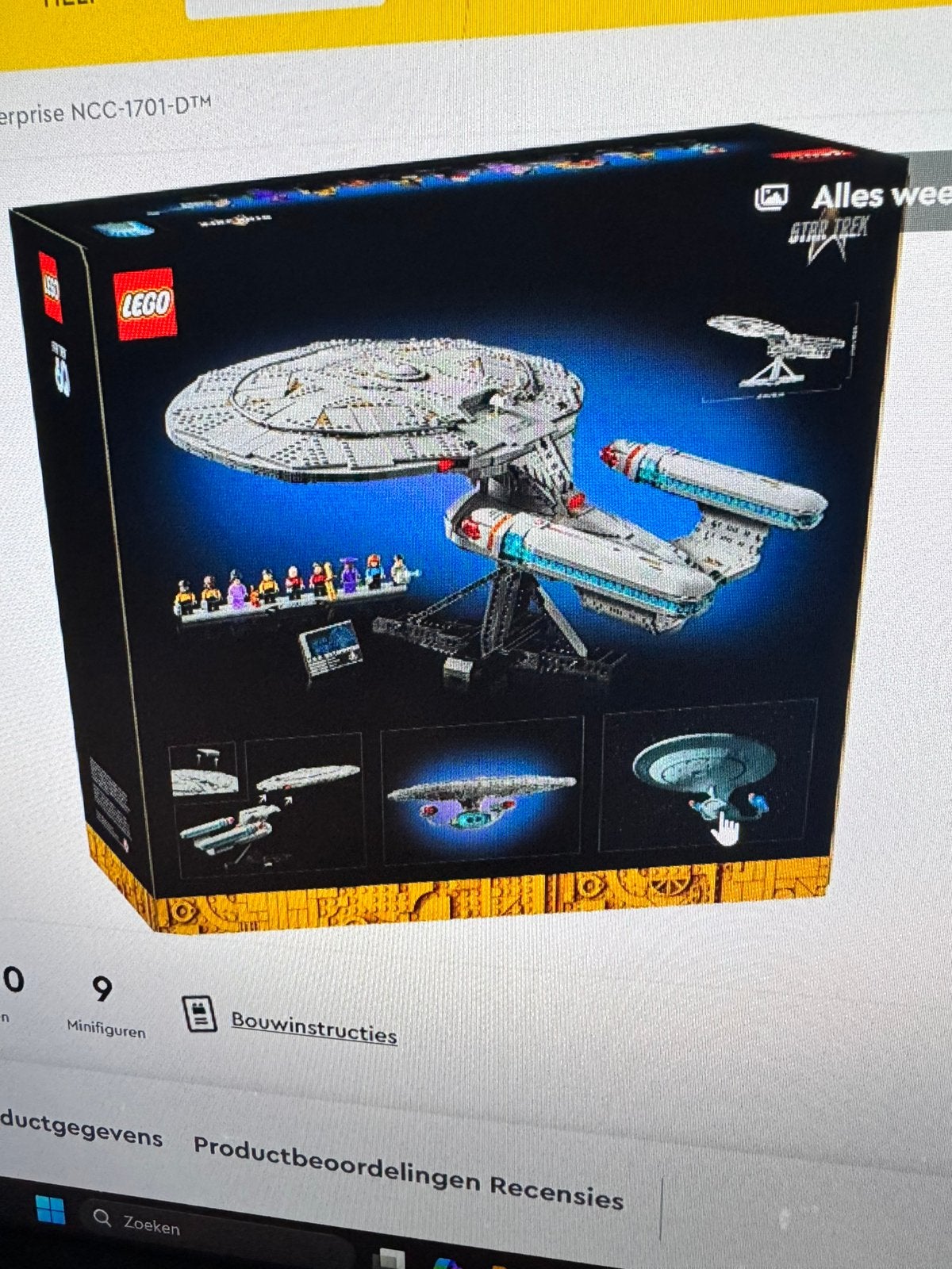 10356 Star Trek USS Enterprise 100% Compleet Doos & Minifigs, Ophalen, Lego, Zo goed als nieuw, Compleet