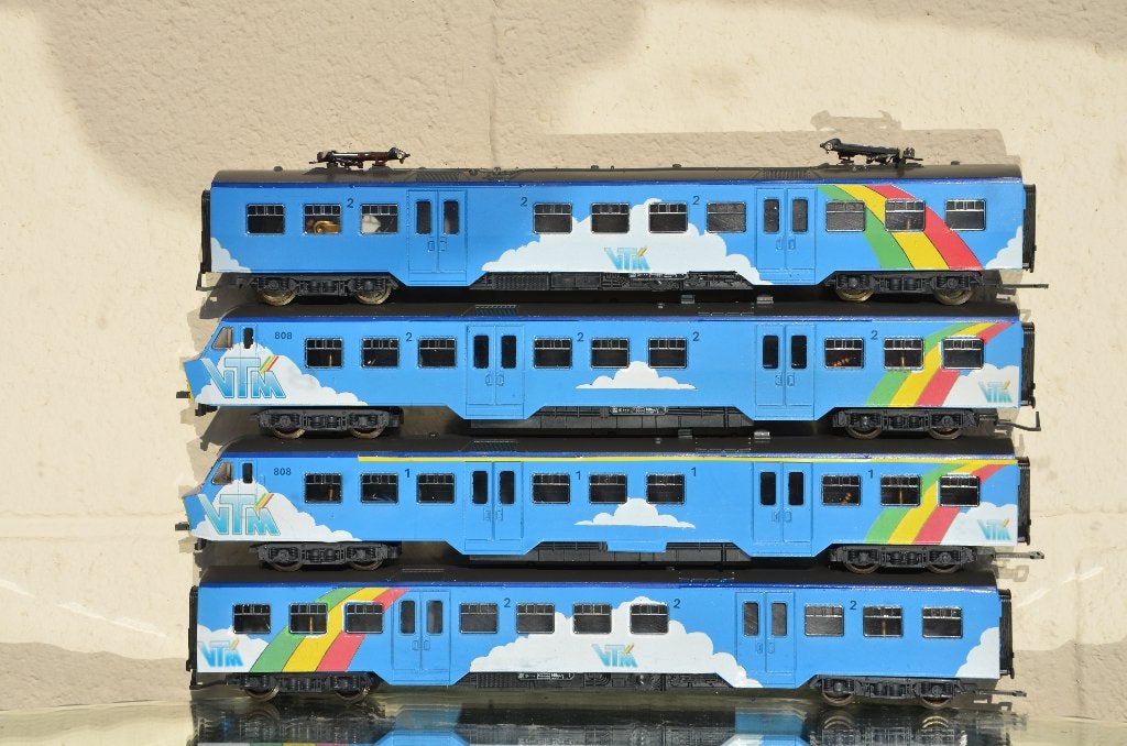 HO-zelfrijdende VTM 808-DC-SNCB/NMBS-witte en rode lichten, Ophalen of Verzenden, Gebruikt