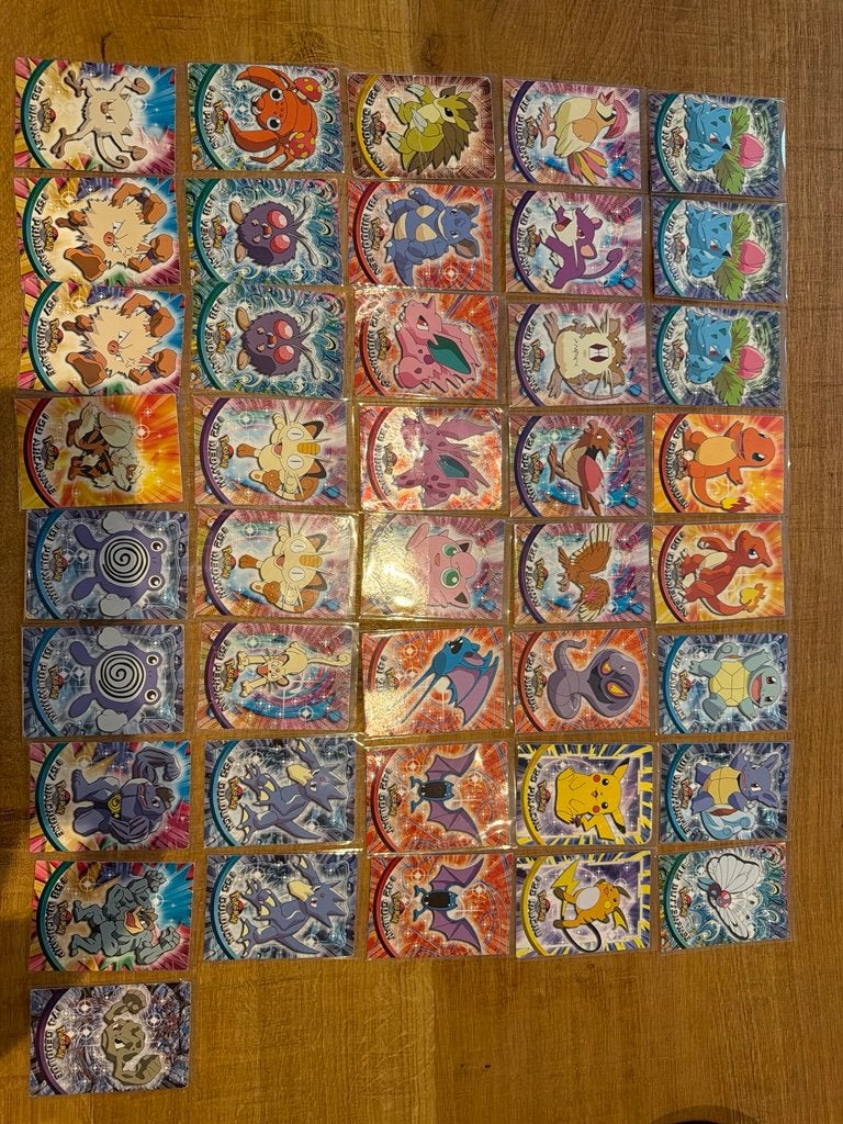 Pokemon Topps kaarten, Ophalen of Verzenden, Gebruikt, Meerdere kaarten