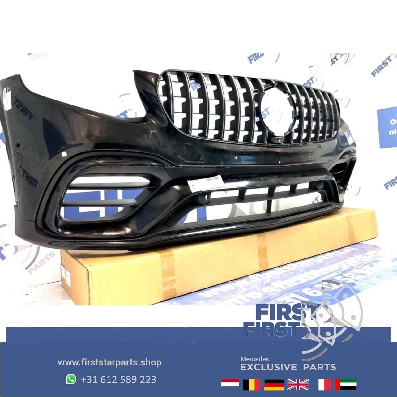 W253 C253 2018 GLC63 AMG VOORBUMPER COMPLEET ZWART Mercedes, Utilisé, -, Avant, -