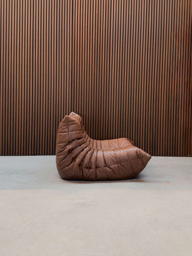 Ligne Roset Togo Fireside Eenzits | Mokka Leder, Enlèvement ou Envoi