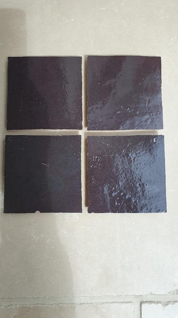 Marokkaanse zelliges aubergine 3m², Bricolage & Construction, Dalles & Carrelages, Moins de 20 cm, Enlèvement, Moins de 20 cm