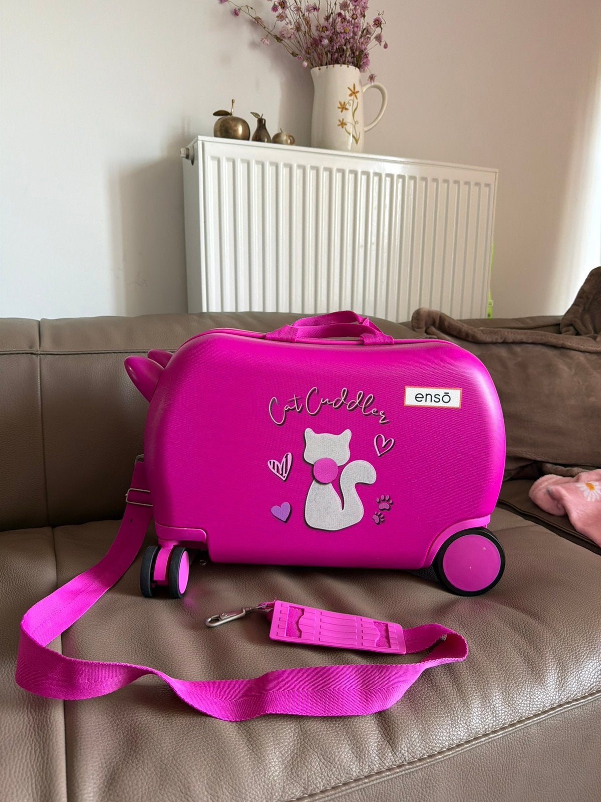 Enso roze  mejsjes koffer 50 x 38 x 20 cm, 34 l, 1,8 kg,, Ophalen of Verzenden, Zo goed als nieuw, Wieltjes