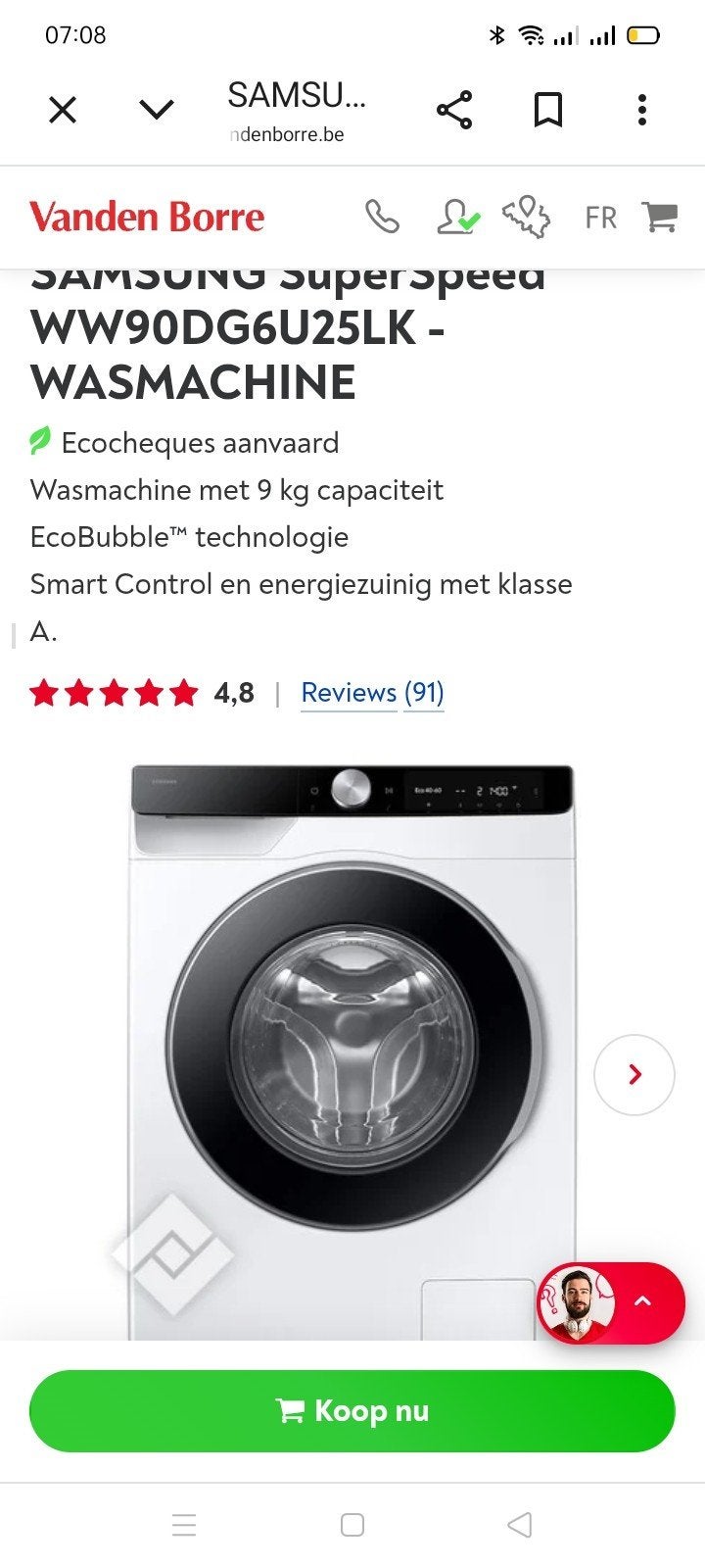 Samsung superspeed nieuwe, Ophalen
