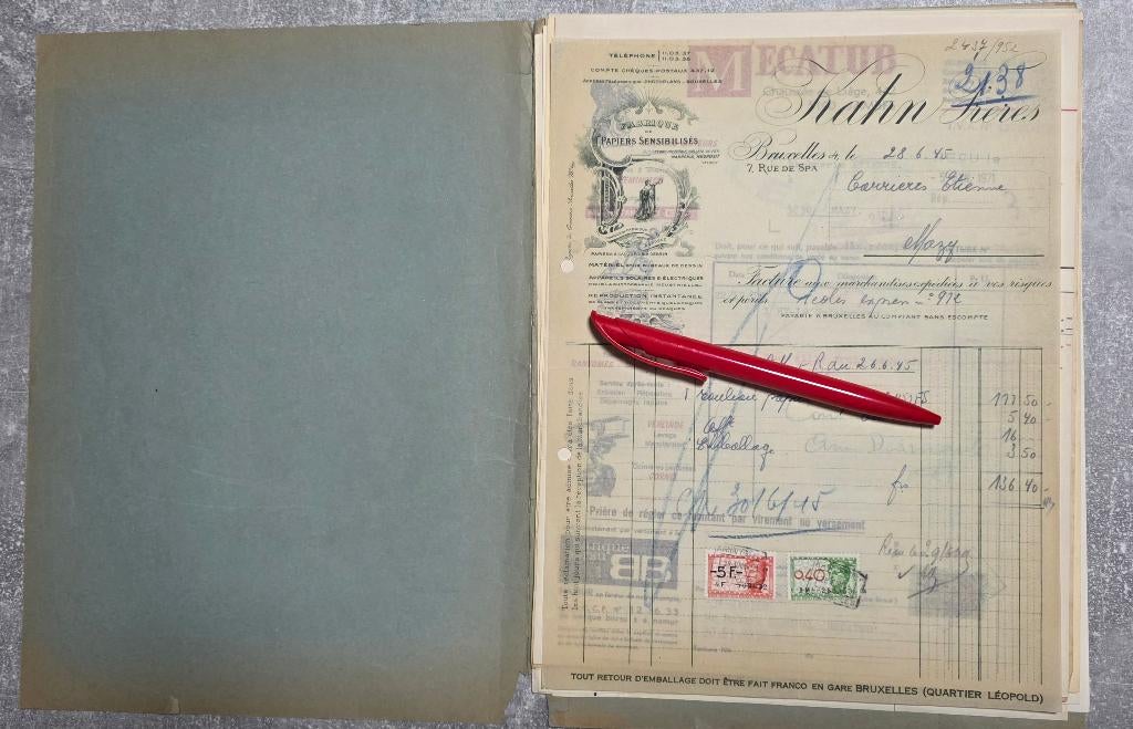 Mazy+Gembloux+Namur+Marbrerie+Carrière+lot de 12 factures, Enlèvement, 1940 à 1960, Non affranchie, Namur