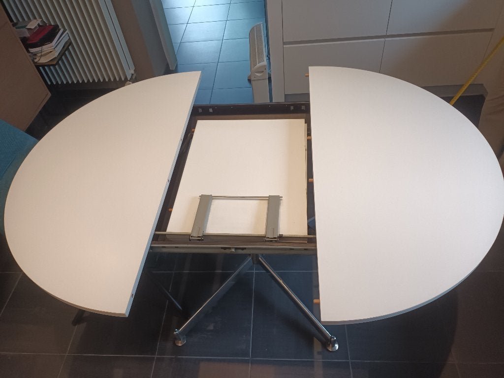 Uitschuif tafel, Huis en Inrichting, Tafelonderdelen, Ophalen, Gebruikt, Overige vormen, 100 tot 150 cm