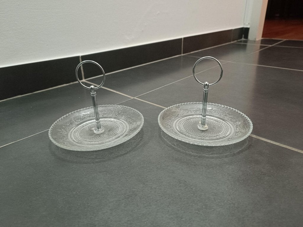 2 présentoirs à mignardises 4€, Maison & Meubles, Cuisine | Vaisselle, Enlèvement, Neuf, Verre