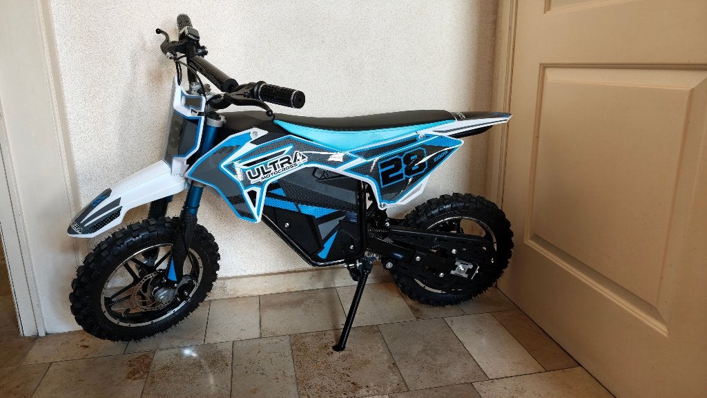 Elektrische Kinder Pitbike Ultra ILX1000 Blauw, Fietsen en Brommers, Minibikes, Midibikes en Pitbikes, Ophalen, Ultra, Gebruikt
