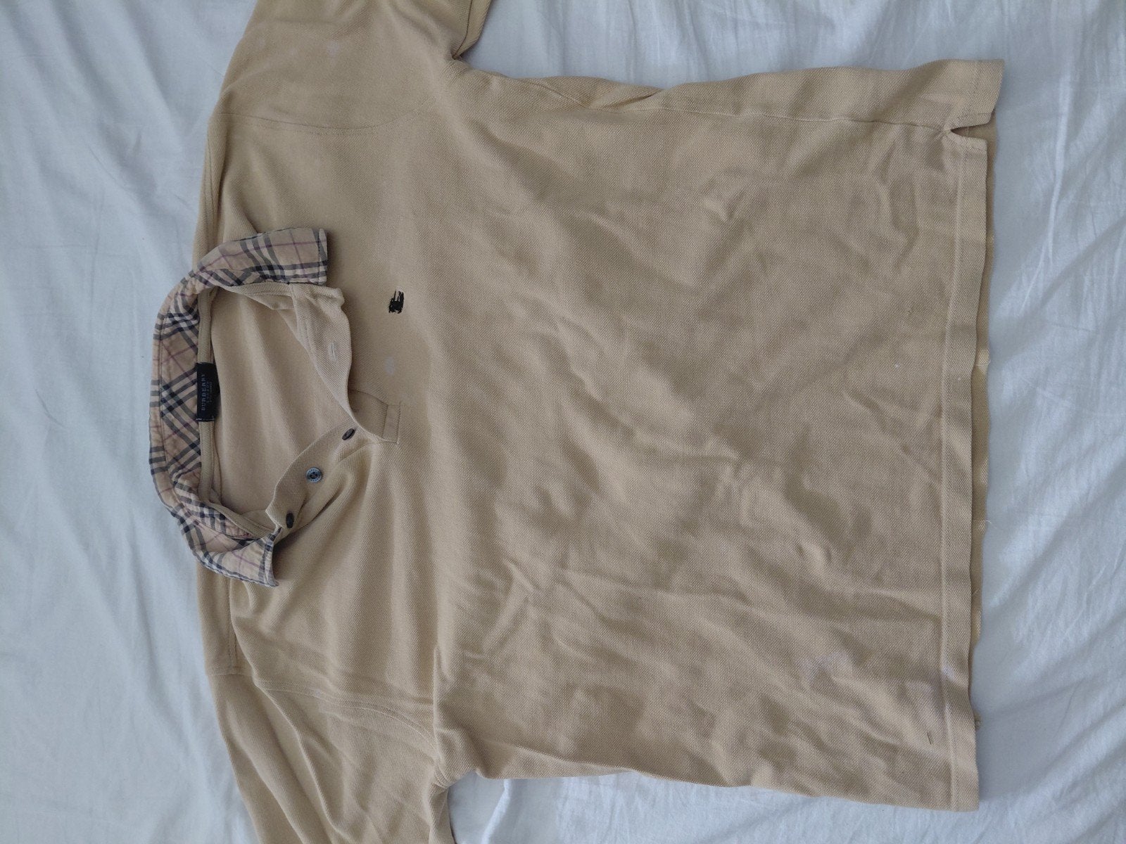 shortsleeve polo Burberry London️, Beige, Taille 52/54 (L), Porté, Burberry