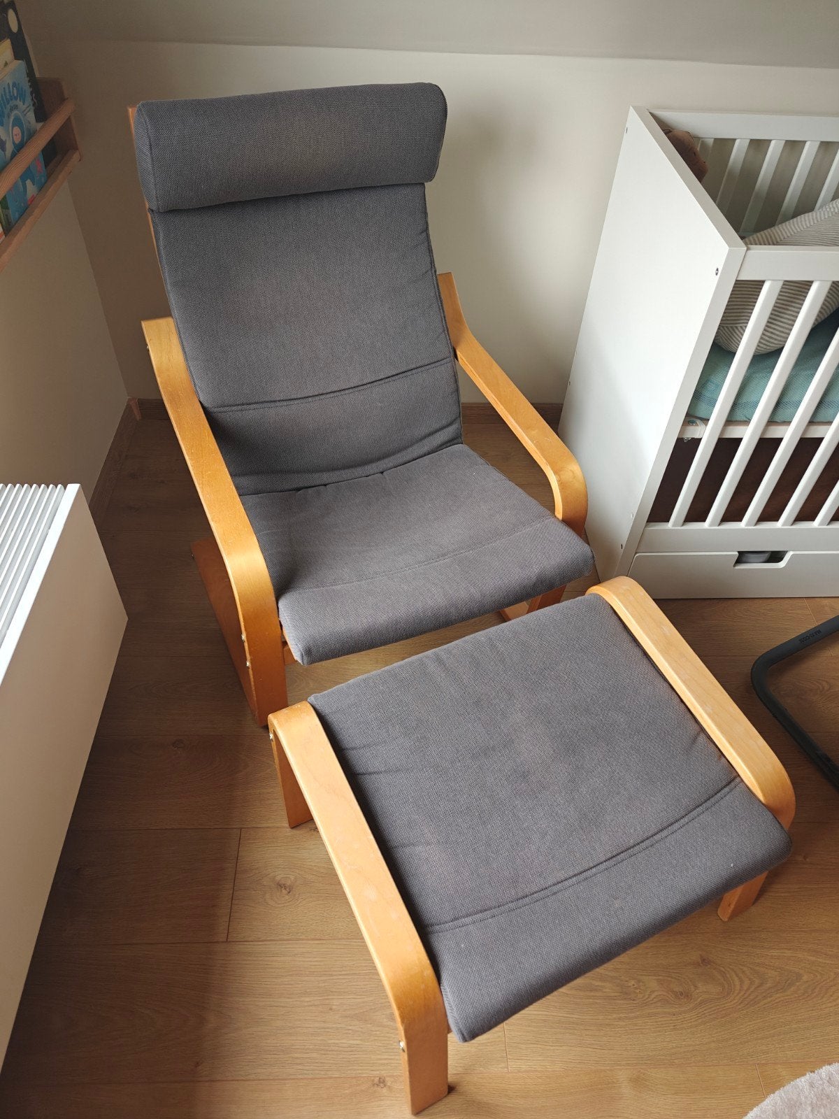 ikea Poang Schommelstoel, Ophalen, Gebruikt, Grijs, Hout