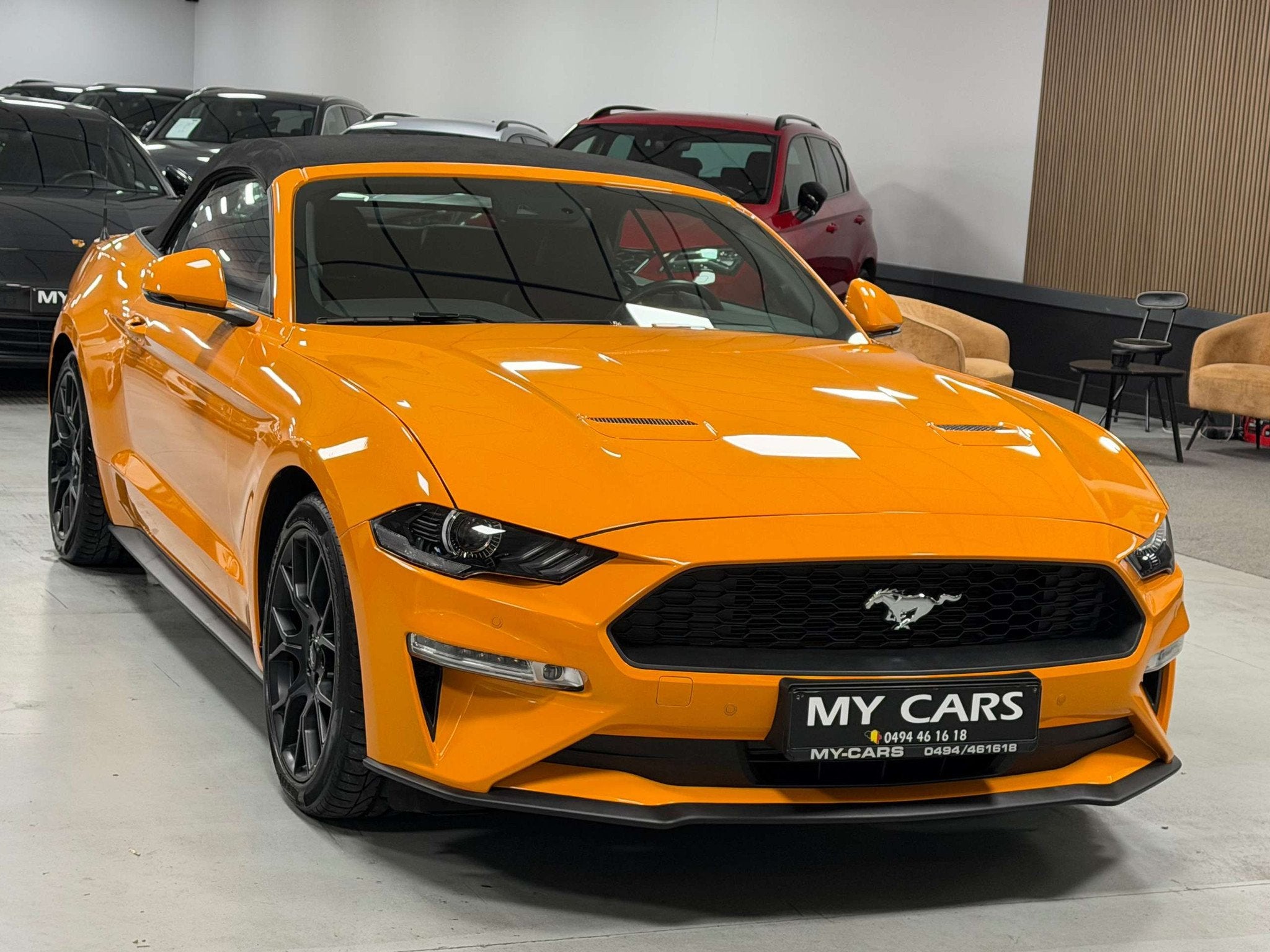 Ford Mustang Cabrio 2.3 Orange Fury Full Options A Voir.. Ga, Autos, Cuir, Achat, 199 g/km, Euro 6