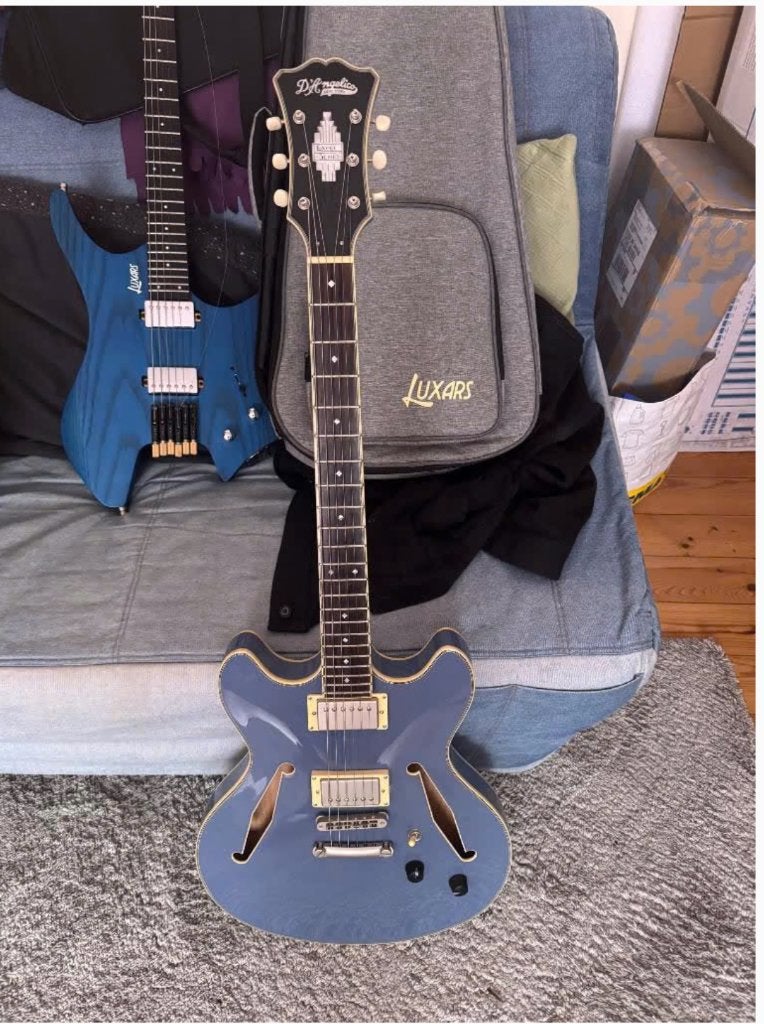 D’Angelico DC Tour Blue, Muziek en Instrumenten, Ophalen, Zo goed als nieuw, Semi-solid body, Overige merken