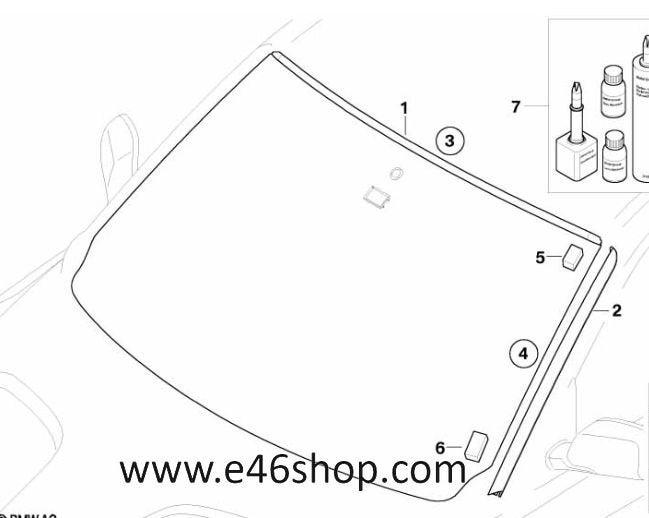 BMW X3 VOORRUIT LIJST LINKS NIEUW OE 51313419449, Auto-onderdelen, -, -, Nieuw, Ophalen of Verzenden