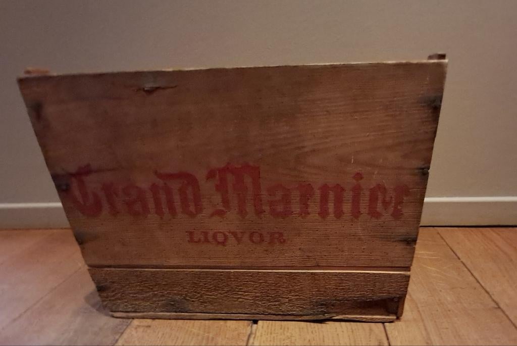 Vintage  originele, zeldzame kist,Grand Marnier, Antiek en Kunst, Curiosa en Brocante, Ophalen of Verzenden