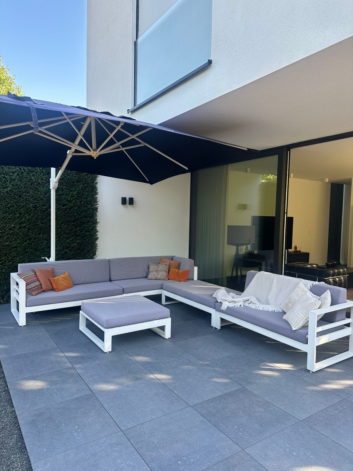 Aluminium buitensalon  Jati & Cabon, Tuin en Terras, Tuinsets en Loungesets, Ophalen, Gebruikt, Aluminium, 8 zitplaatsen
