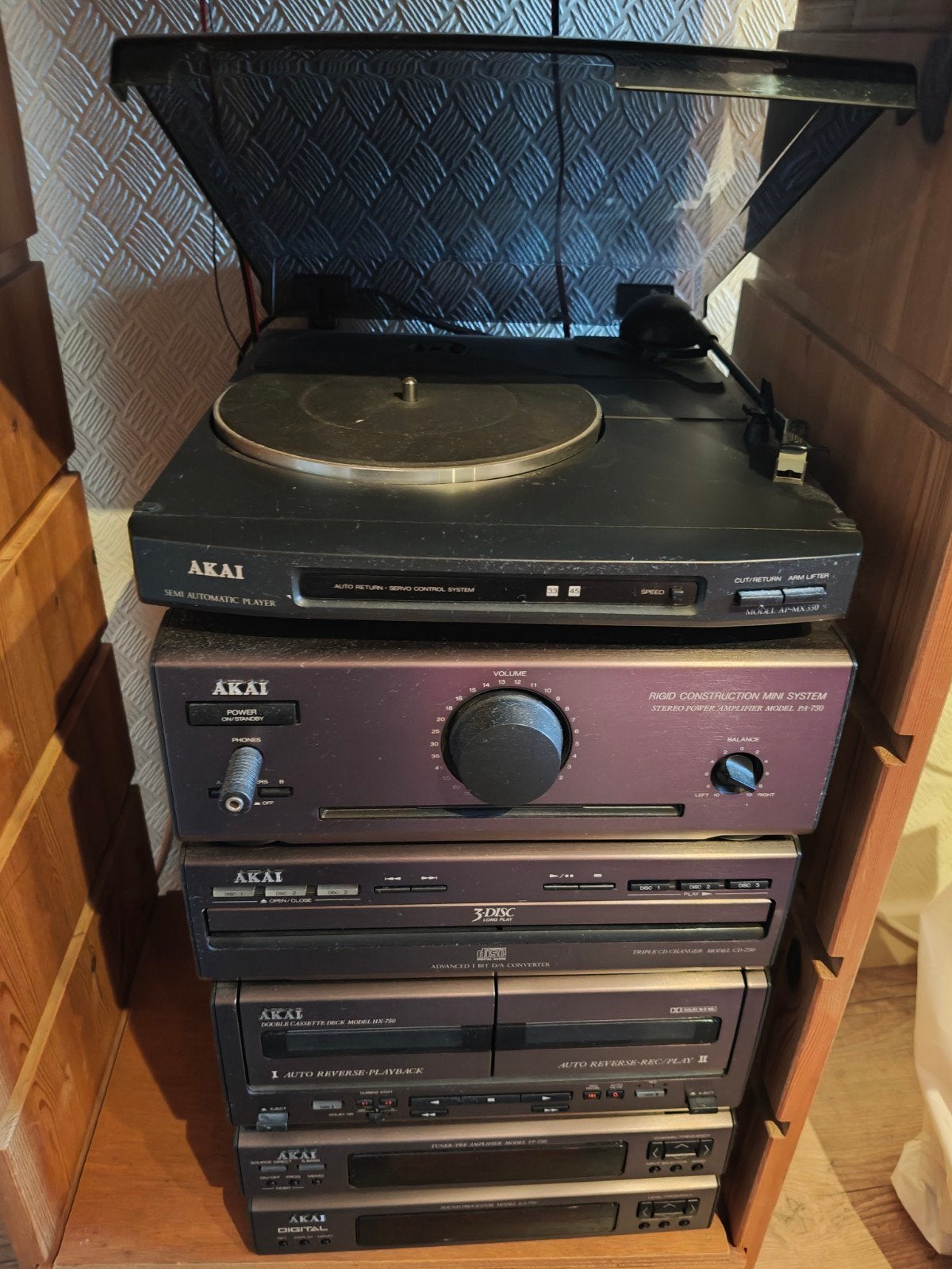 Akai Mini hifi-set |CD|Platen|Casetten|Radio, Ophalen of Verzenden, Cassettedeck, Akai