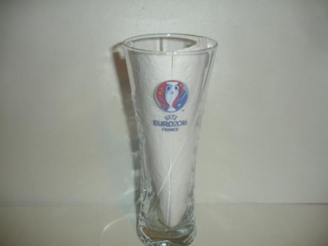 Bierglas Carlsberg, UEFA EURO 2016, France, Ophalen of Verzenden, Zo goed als nieuw, Glas of Glazen, Overige merken