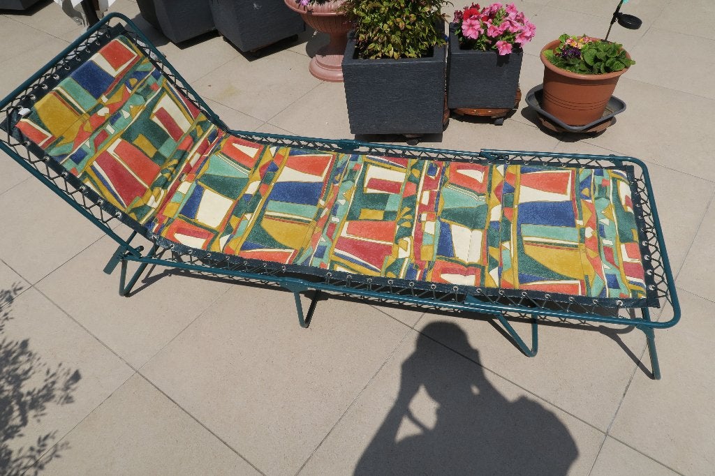VEELKLEURIG OPVOUWBAAR LIGBED, Tuin en Terras, Ligbedden, Ophalen, Zo goed als nieuw, Overige materialen, Inklapbaar