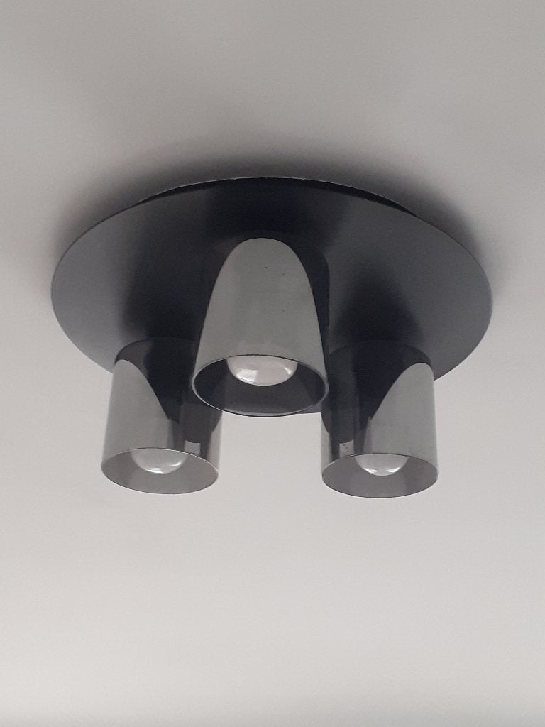 LUMINAIRE - PLAFONNIER - VOIR DESCRIPTION, Moderne, Verre, Noir, Comme neuf