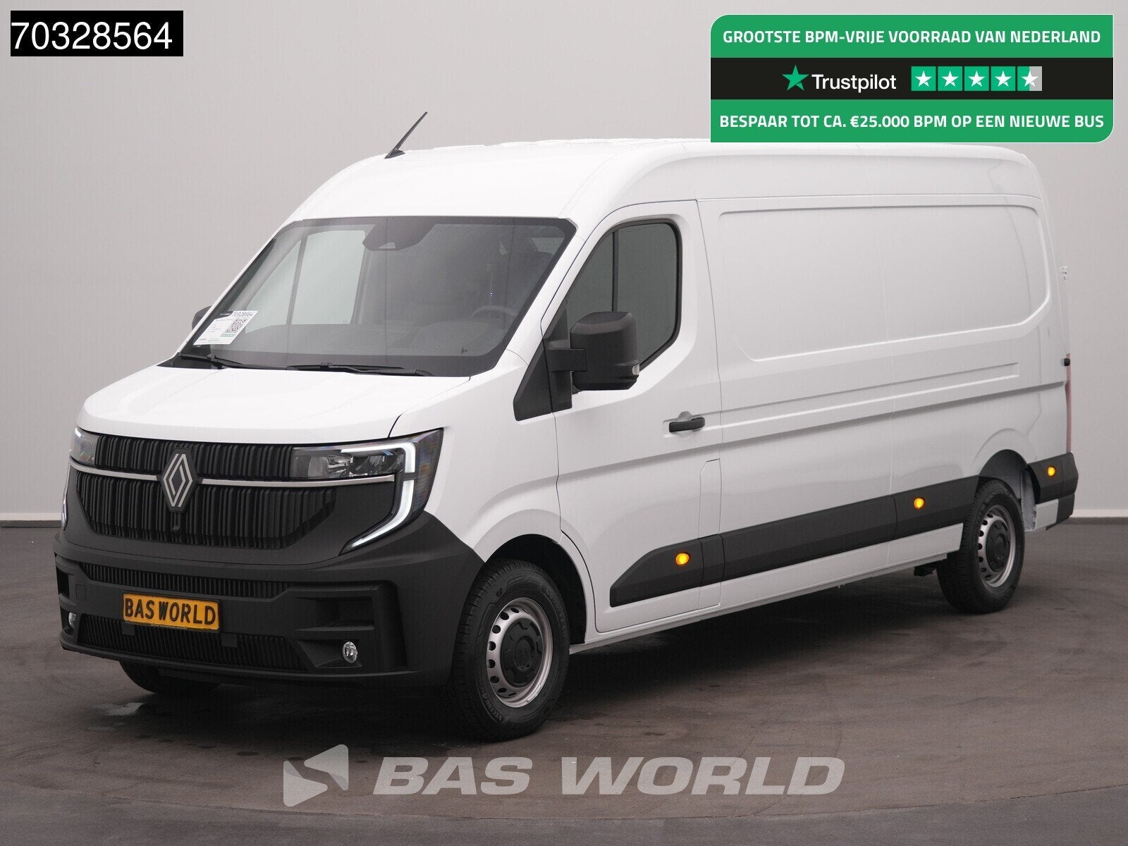 Renault Master 150PK Nieuw BPM Vrij L3H2 Airco Cruise CarPla, Auto's, Bestelwagens en Lichte vracht, 1998 cc, Stof, 4 cilinders