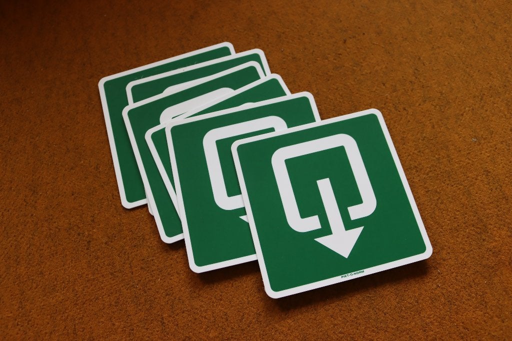Pictogram nooduitgang PVC, Ophalen, Nieuw, Kunststof