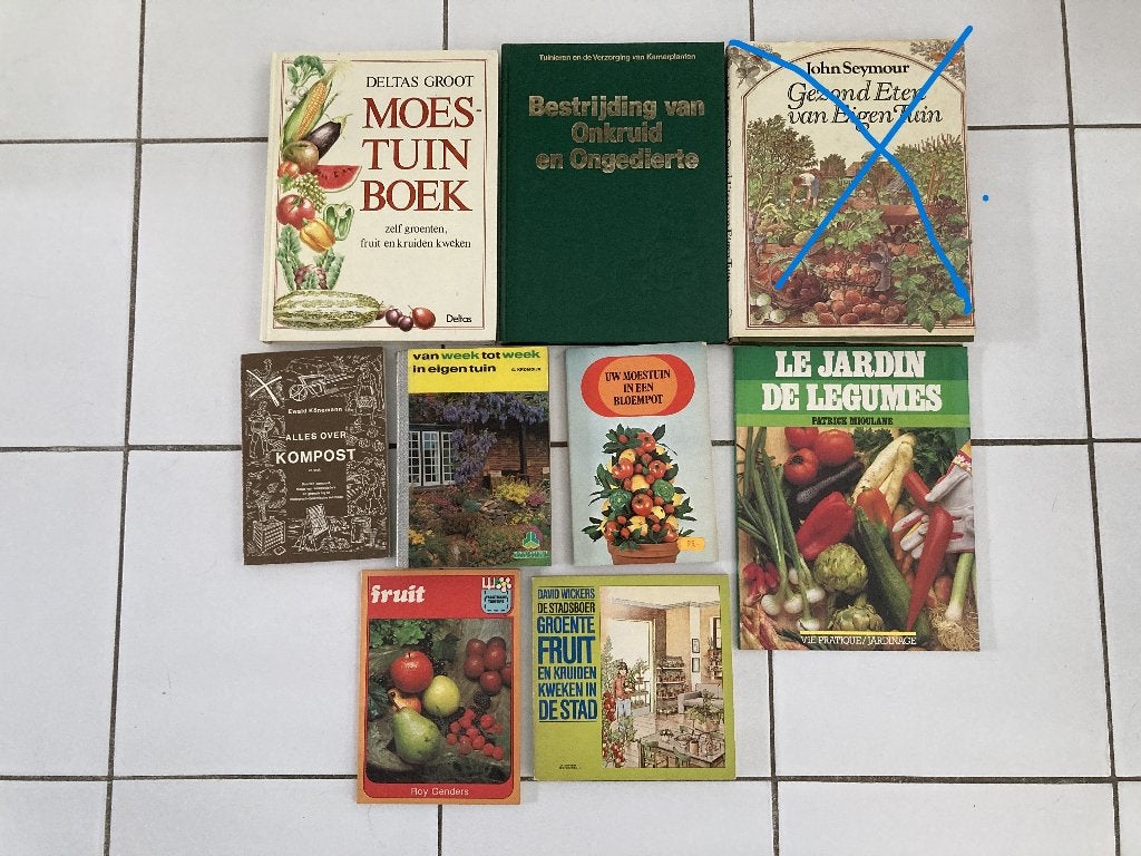 Lot boeken over tuinieren ( groenten, fruit, kompost, ..., Enlèvement ou Envoi, Diverse auteurs, Utilisé, Potager