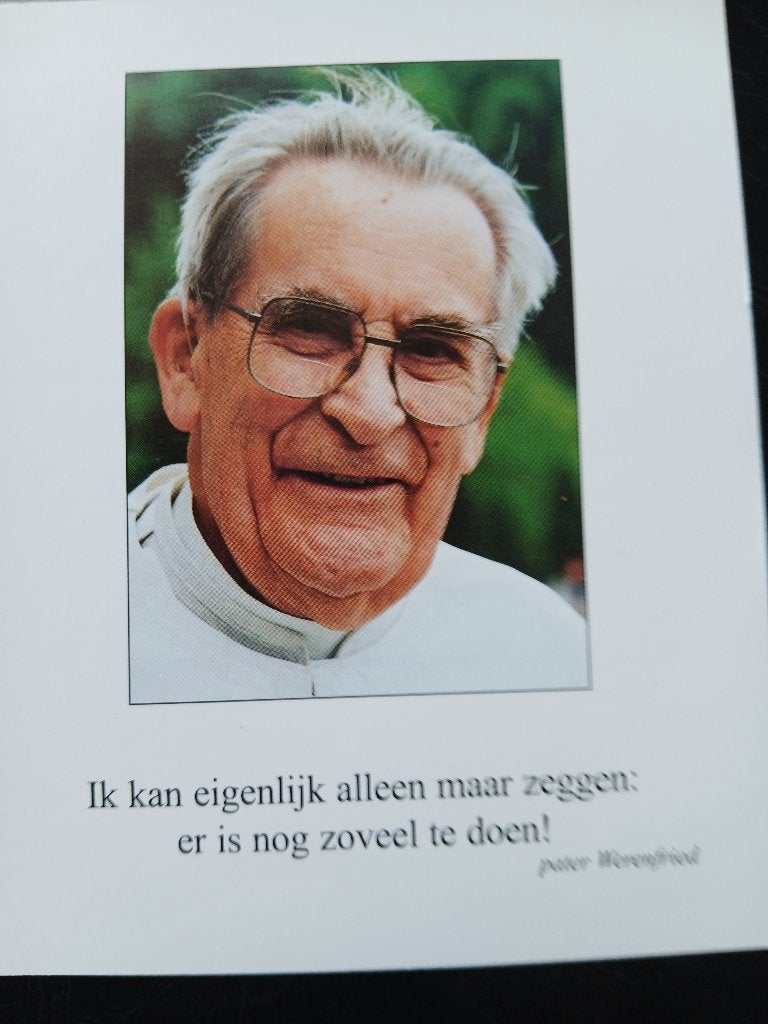 Werenfried Van Straaten ( de spekpater), Ophalen of Verzenden, Bidprentje