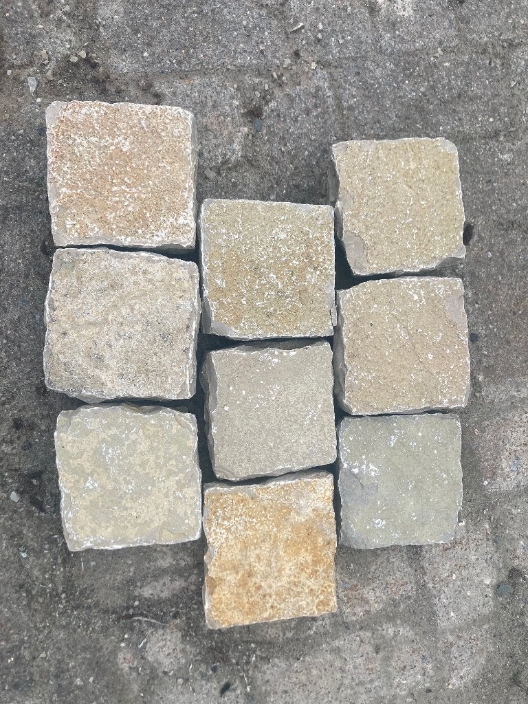 Nieuwe geel-beige platines, Tuin en Terras, Ophalen, Overige typen, Nieuw, Natuursteen