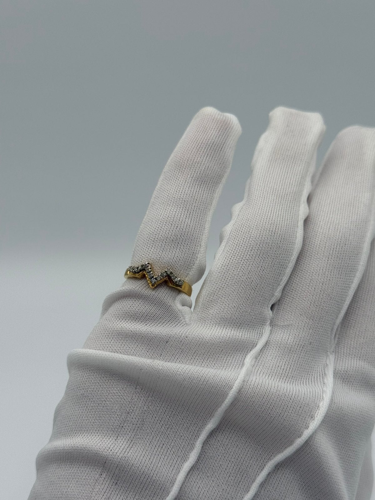 18K Gouden Diamanten Ring – met 13 Natuurlijke Diamanten, Ophalen of Verzenden, 17 tot 18, Dame of Heer, Met edelsteen