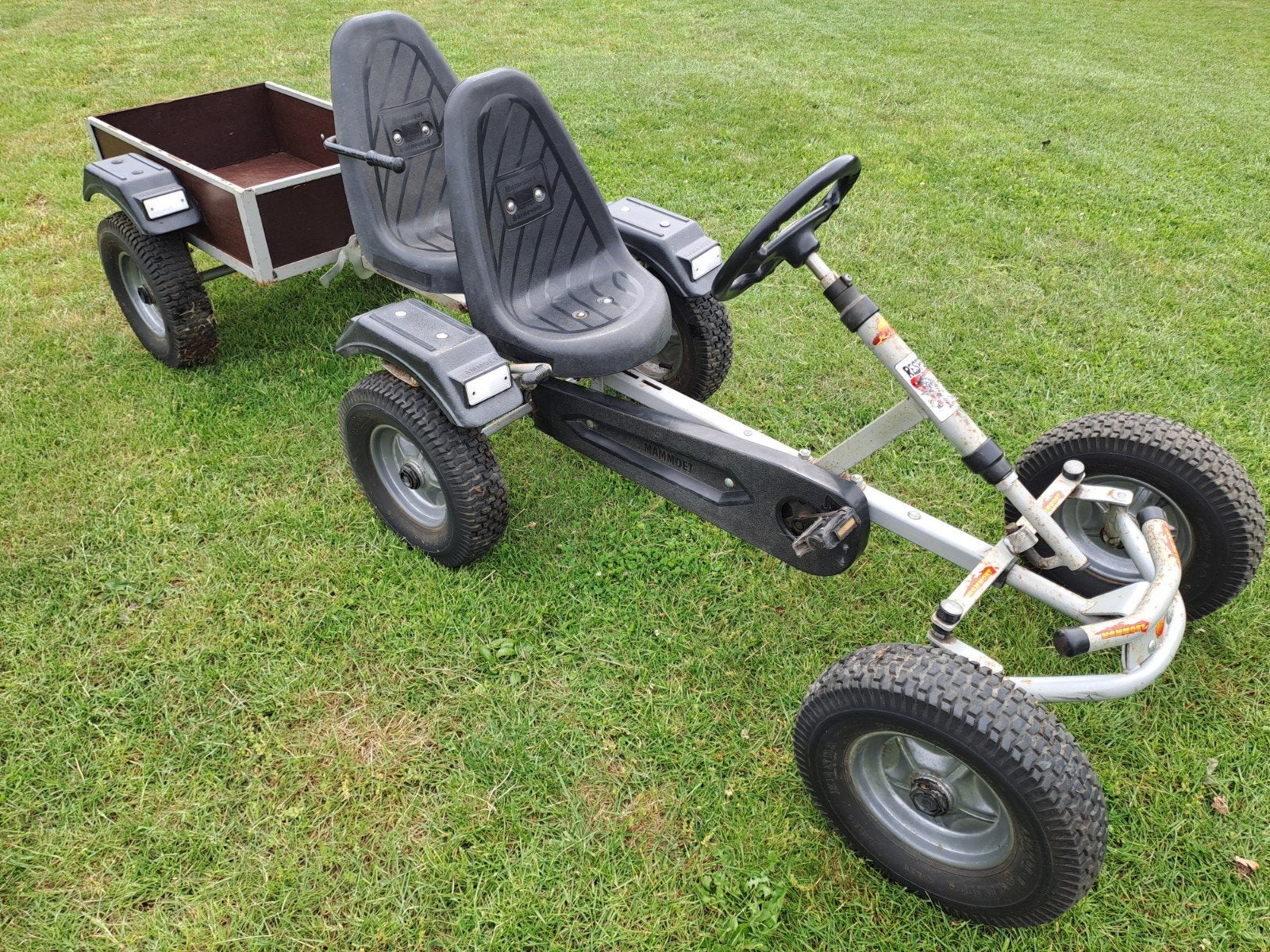 Kart/go-cart/kart à pédales Mammoet avec 2e siège et remorqu, Enfants & Bébés, Jouets | Extérieur | Go-cart & Cuistax, Mammoet