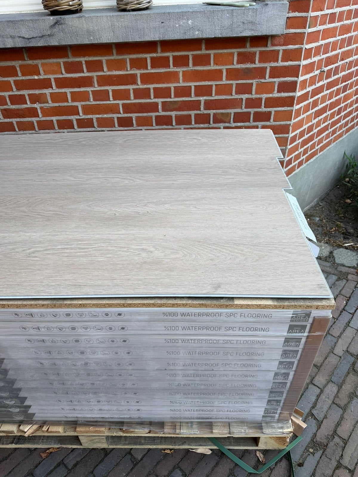 PVC klik laminaat, Ophalen, 75 m² of meer, Beige, Nieuw