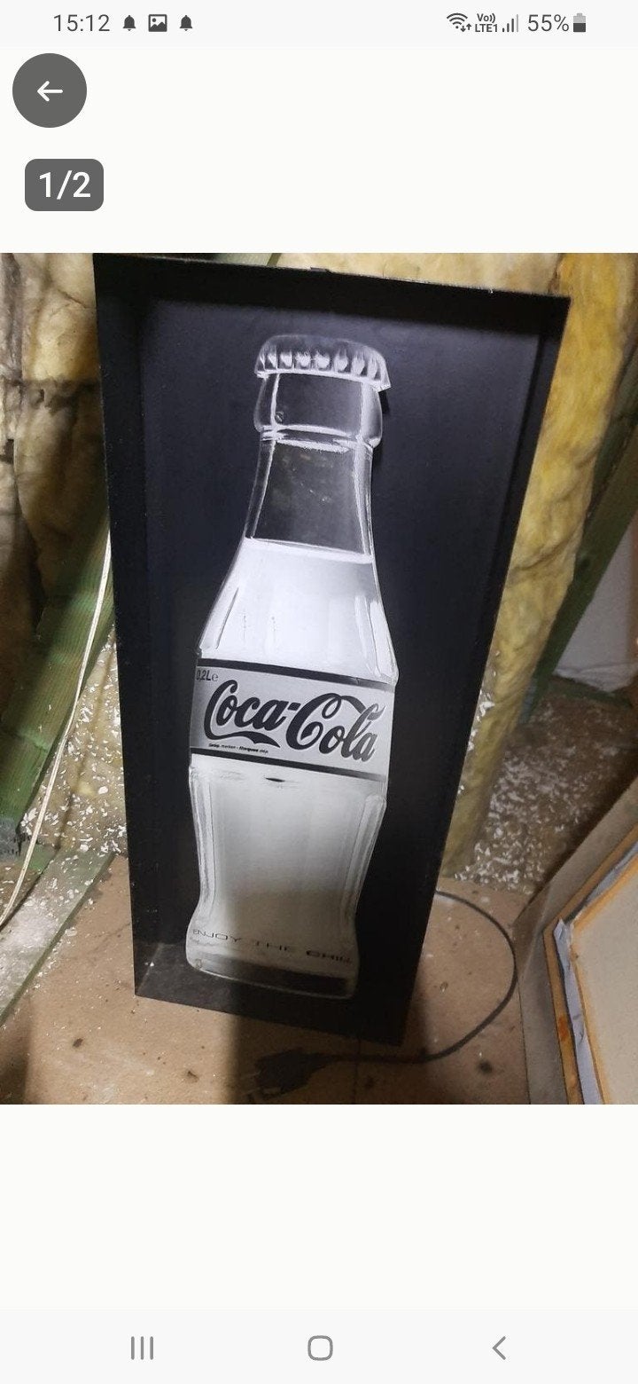 Cola neon verlichting, Ophalen