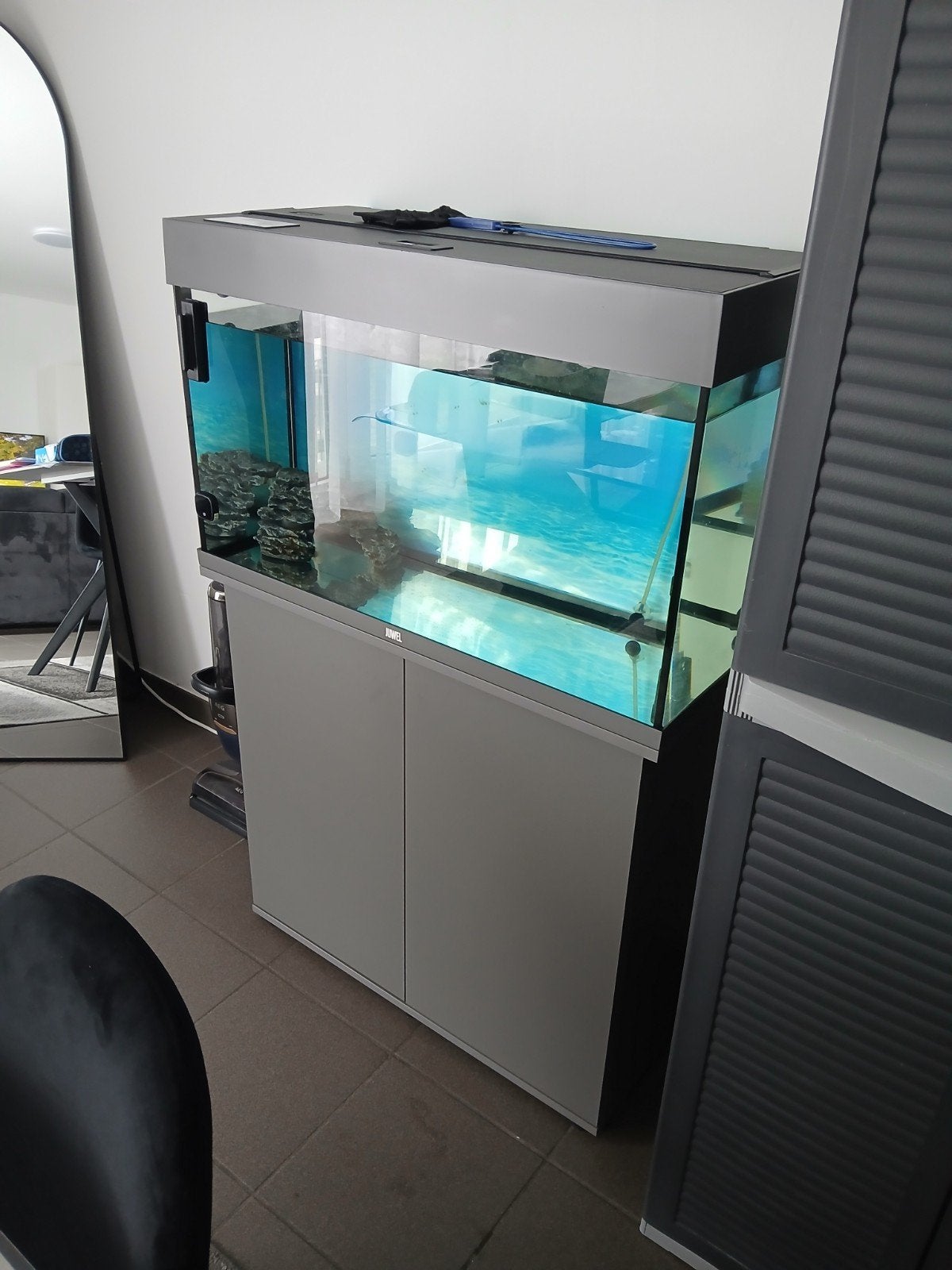 Juwel aquarium grijz 125 liter met meubel led 6 maanden oud, Dieren en Toebehoren, Ophalen, Filter, Juwel