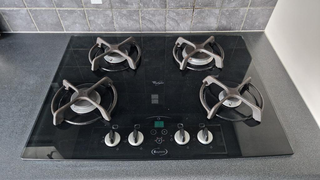 Gaskookplaat van Whirlpool, heel goede staat, Elektronische apparatuur, Kookplaten, Ophalen, Gebruikt, 4 kookzones, Inbouw