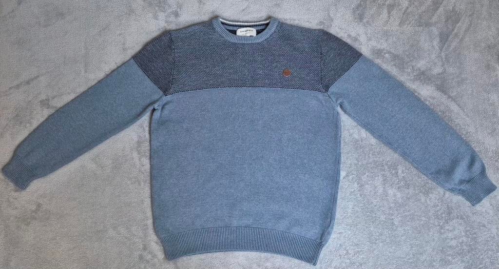Pull Springfield - Bleu & Gris Anthracite (Taille L, Vêtements | Hommes, Pulls & Vestes, Porté, Taille 52/54 (L), Bleu, Envoi