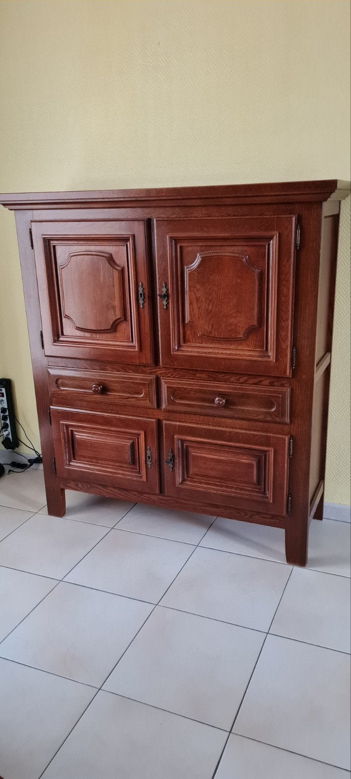 Wandkast,Barkast,ovalen tafel en zes stoelen., Huis en Inrichting, Complete eetkamers, Ophalen